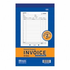 INVOICE BOOK 5.5"X8.5" 50 SHEET